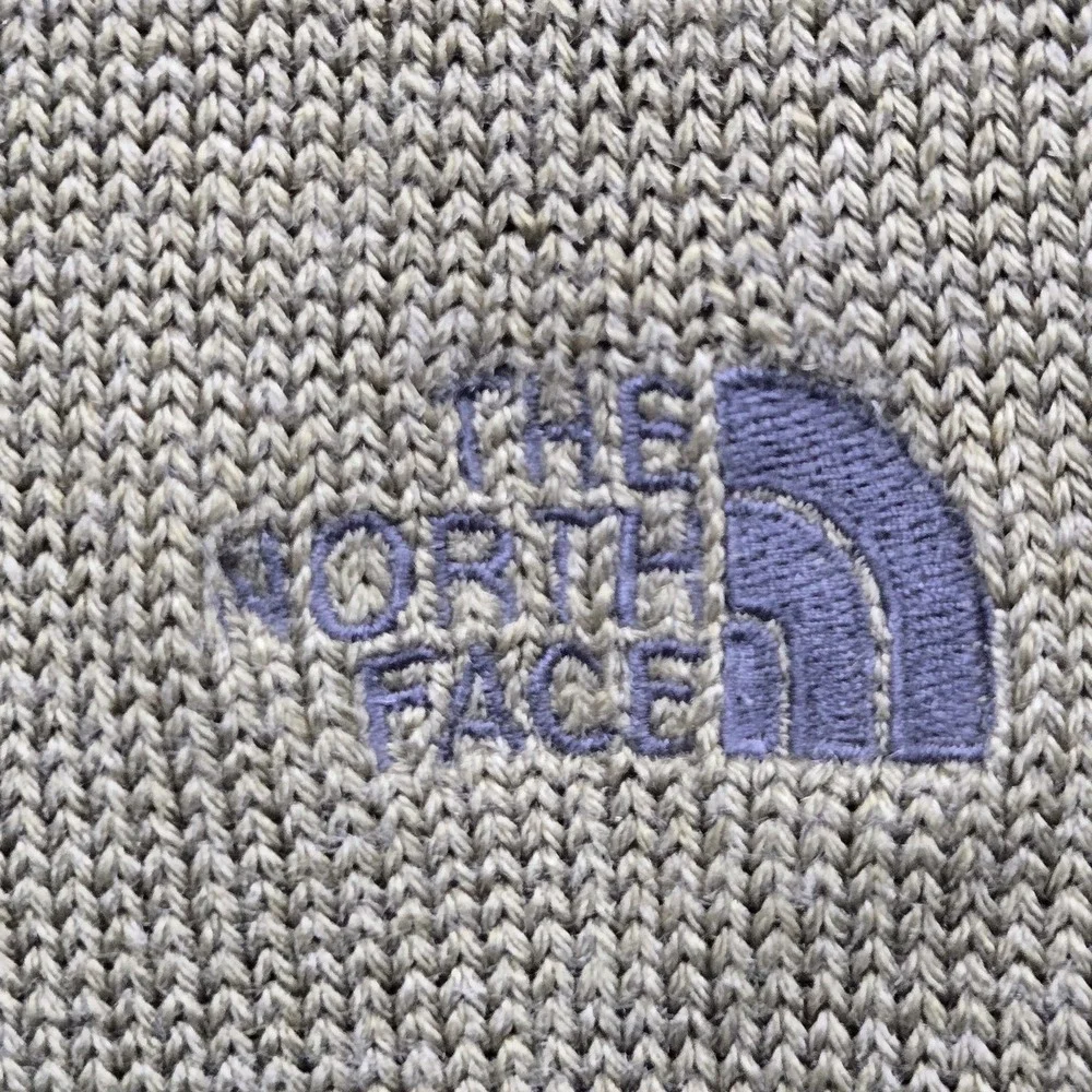 VINTAGE The North Face Men Sweatshirt L Olive A5 Wool Embroidered Quarter Zip